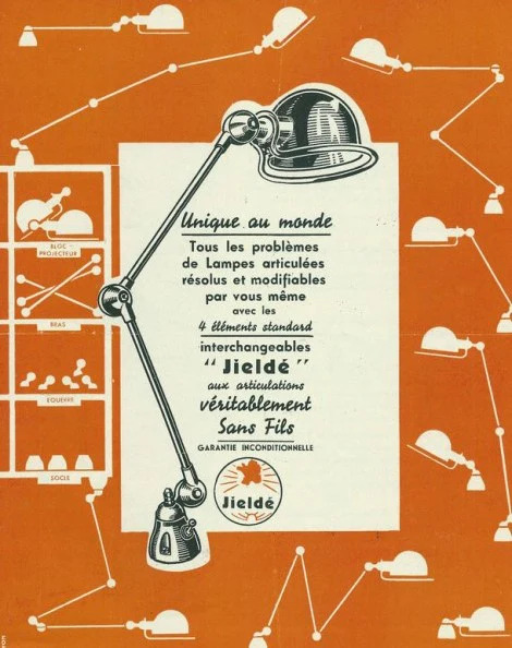 Affiche Publicitaire pour la lampe Jieldé