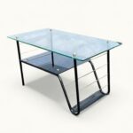 Table Basse & Porte-Revues, 1958, fabrication italienne, Airborne
