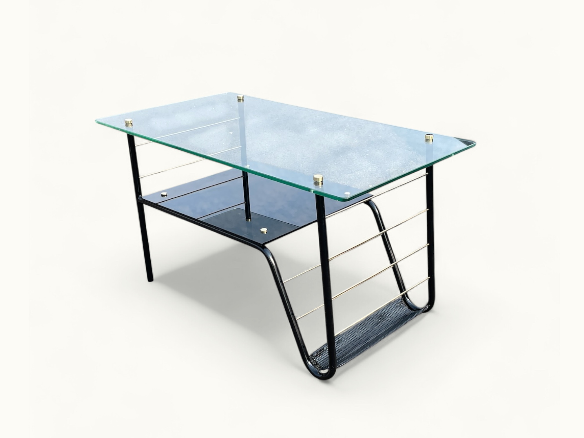 Table Basse & Porte-Revues, 1958, fabrication italienne, Airborne