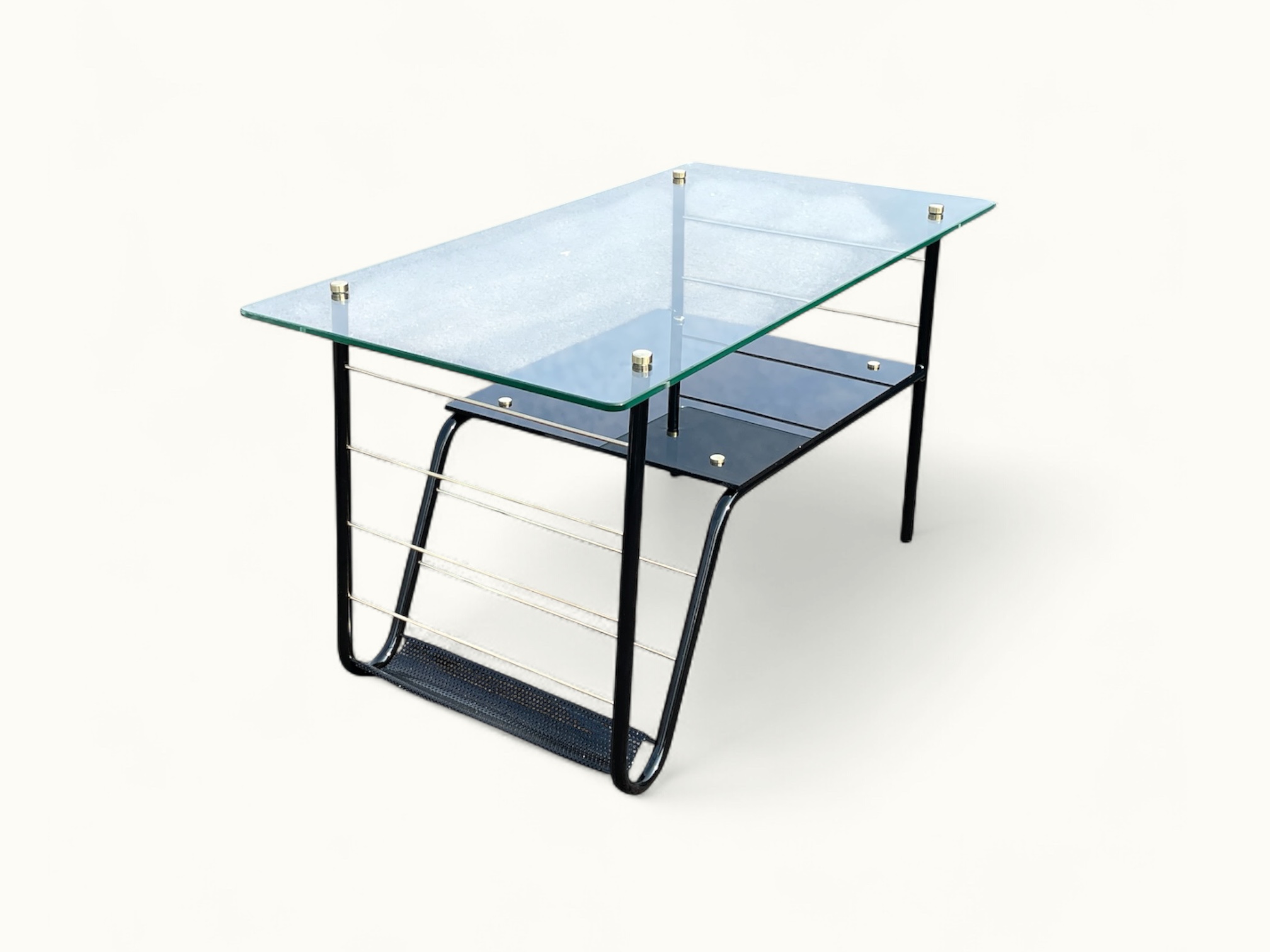 Table Basse & Porte-Revues, 1958, fabrication italienne, Airborne