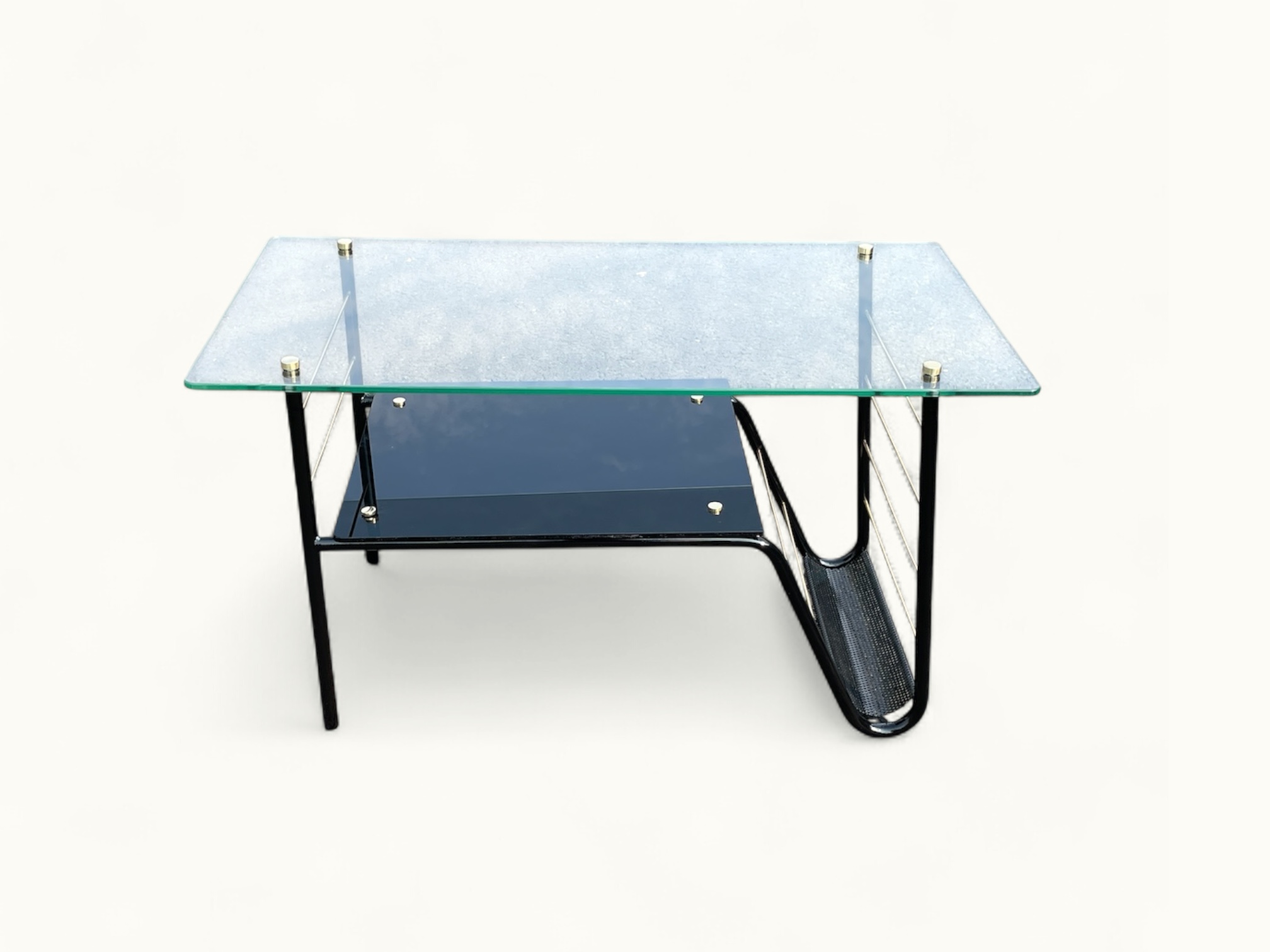 Table Basse & Porte-Revues, 1958, fabrication italienne, Airborne