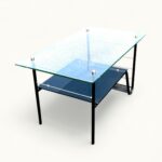 Table Basse & Porte-Revues, 1958, fabrication italienne, Airborne
