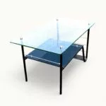 Table Basse & Porte-Revues, 1958, fabrication italienne, Airborne