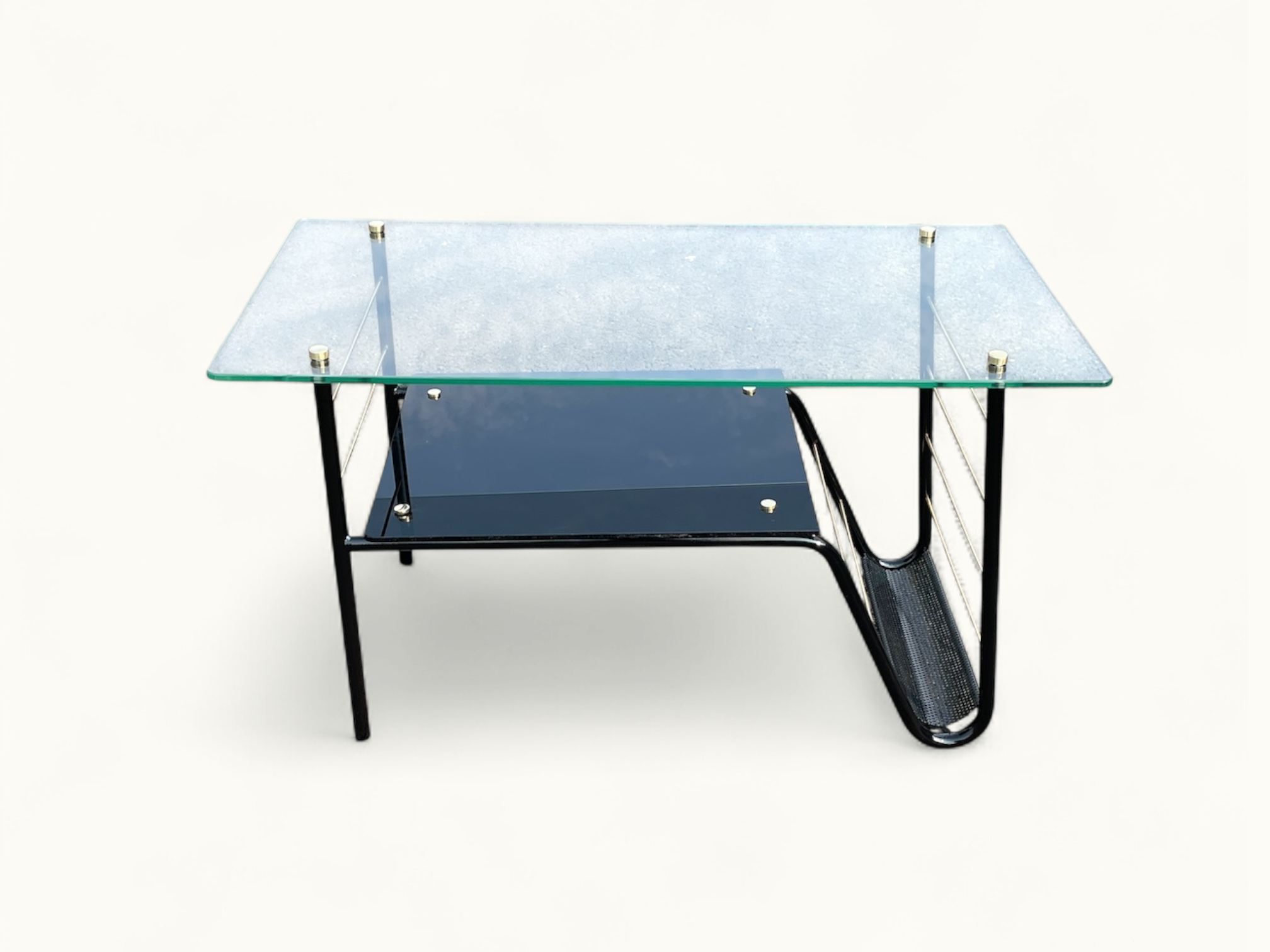 Table Basse & Porte-Revues, 1958, fabrication italienne, Airborne