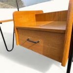 Bureau-Azzano-Freres-6 Bureau Azzano Frères 1956 Bois, fer et Glace Detail