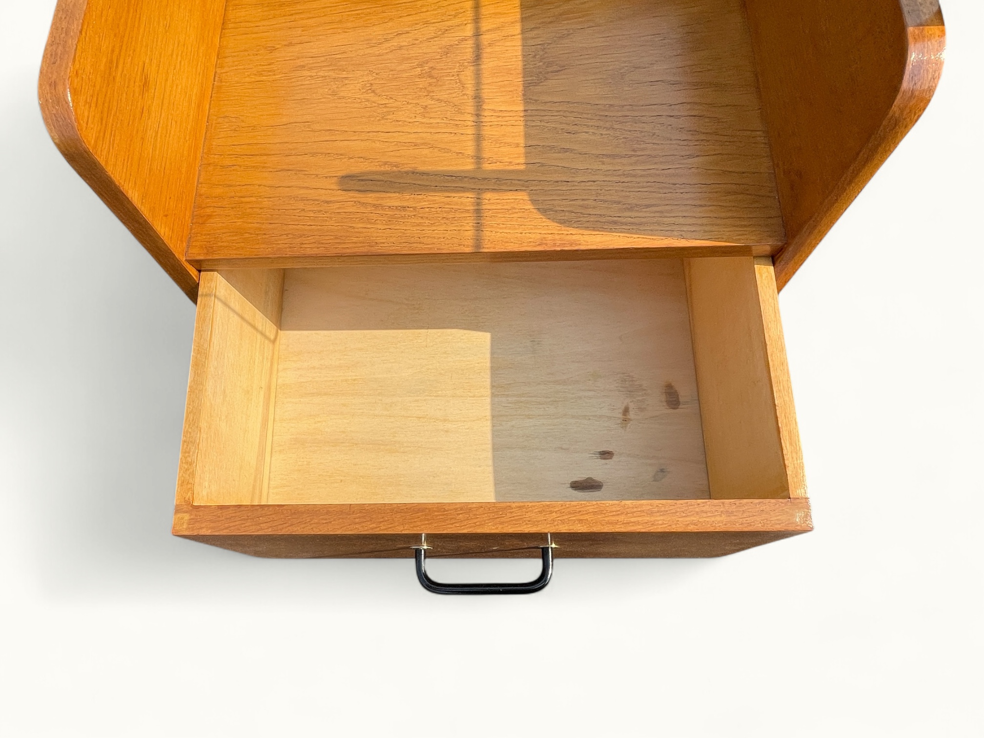 Bureau Azzano Frères 1956 Bois, fer et Glace Detail