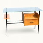 Bureau-Azzano-Freres-10 Bureau Azzano Frères 1956 Bois, fer et Glace