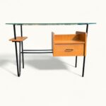 Bureau Azzano Frères 1956 Bois, fer et Glace