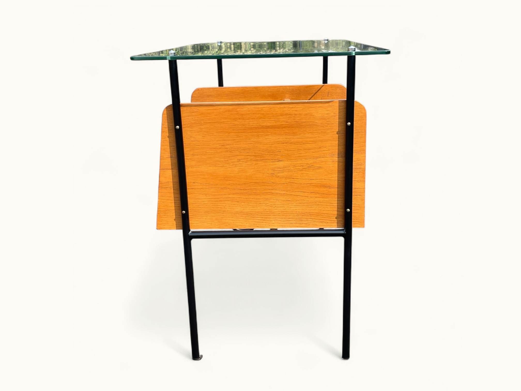 Bureau Azzano Frères 1956 Bois, fer et Glace