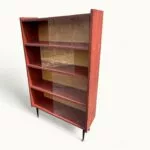 Bibliothèque-Vitrine-vintage-style-scandinave-4-étagères-circa-1970