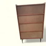 Bibliothèque-Vitrine-vintage-style-scandinave-4-étagères-circa-1970