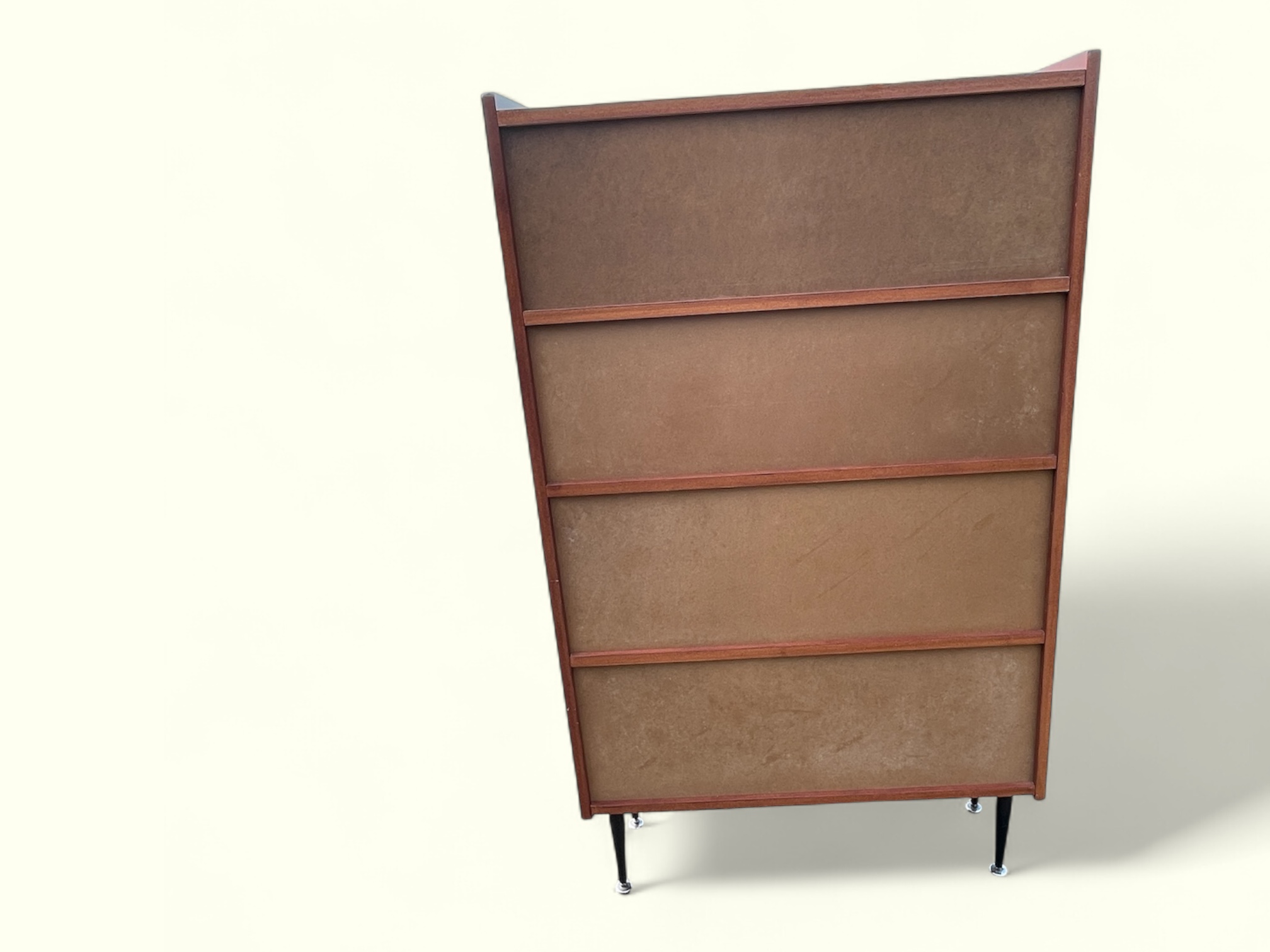 Bibliothèque-Vitrine-vintage-style-scandinave-4-étagères-circa-1970