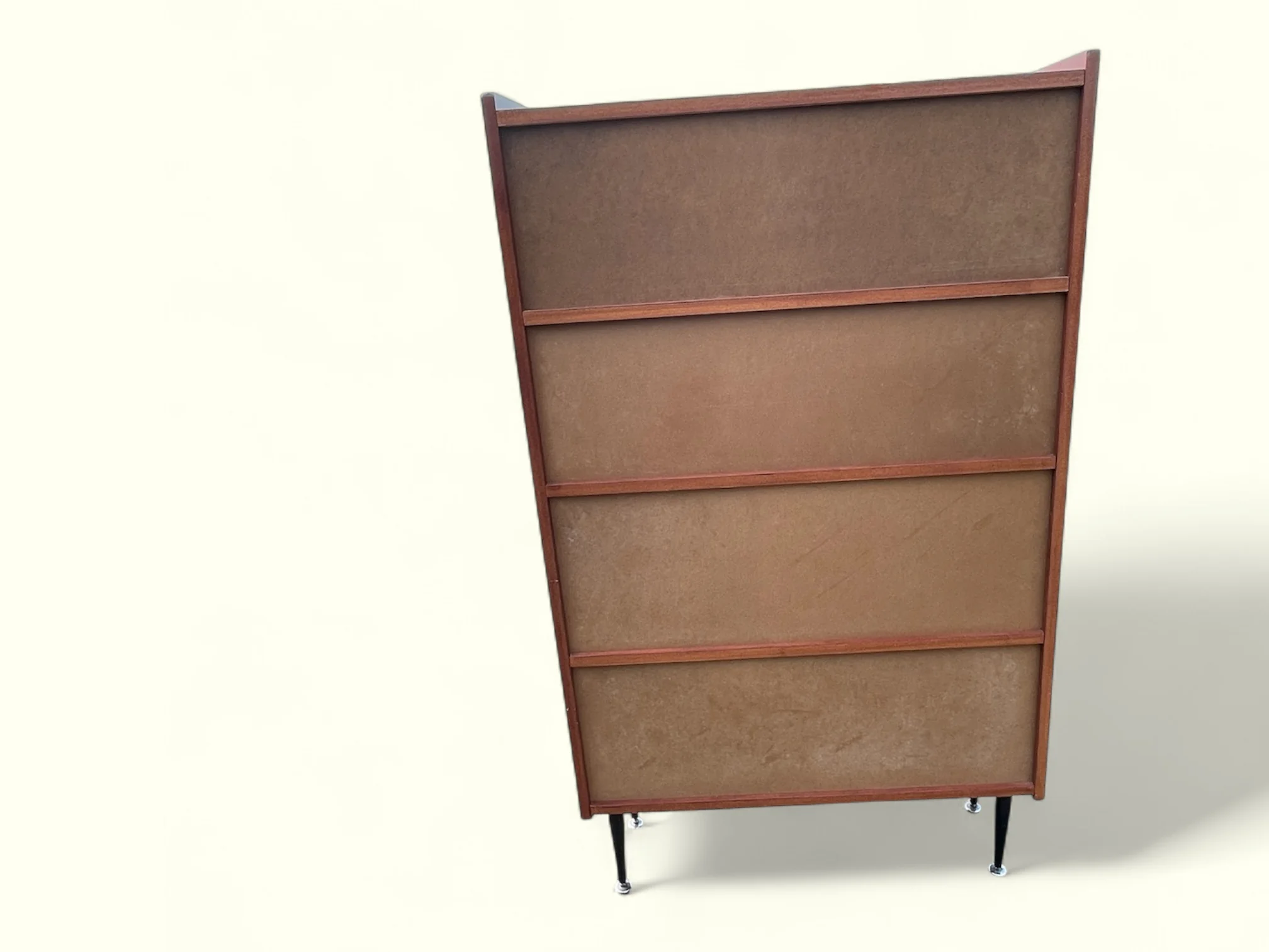 Bibliothèque-Vitrine-vintage-style-scandinave-4-étagères-circa-1970