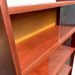 Bibliothèque-Vitrine-vintage-style-scandinave-4-étagères-circa-1970