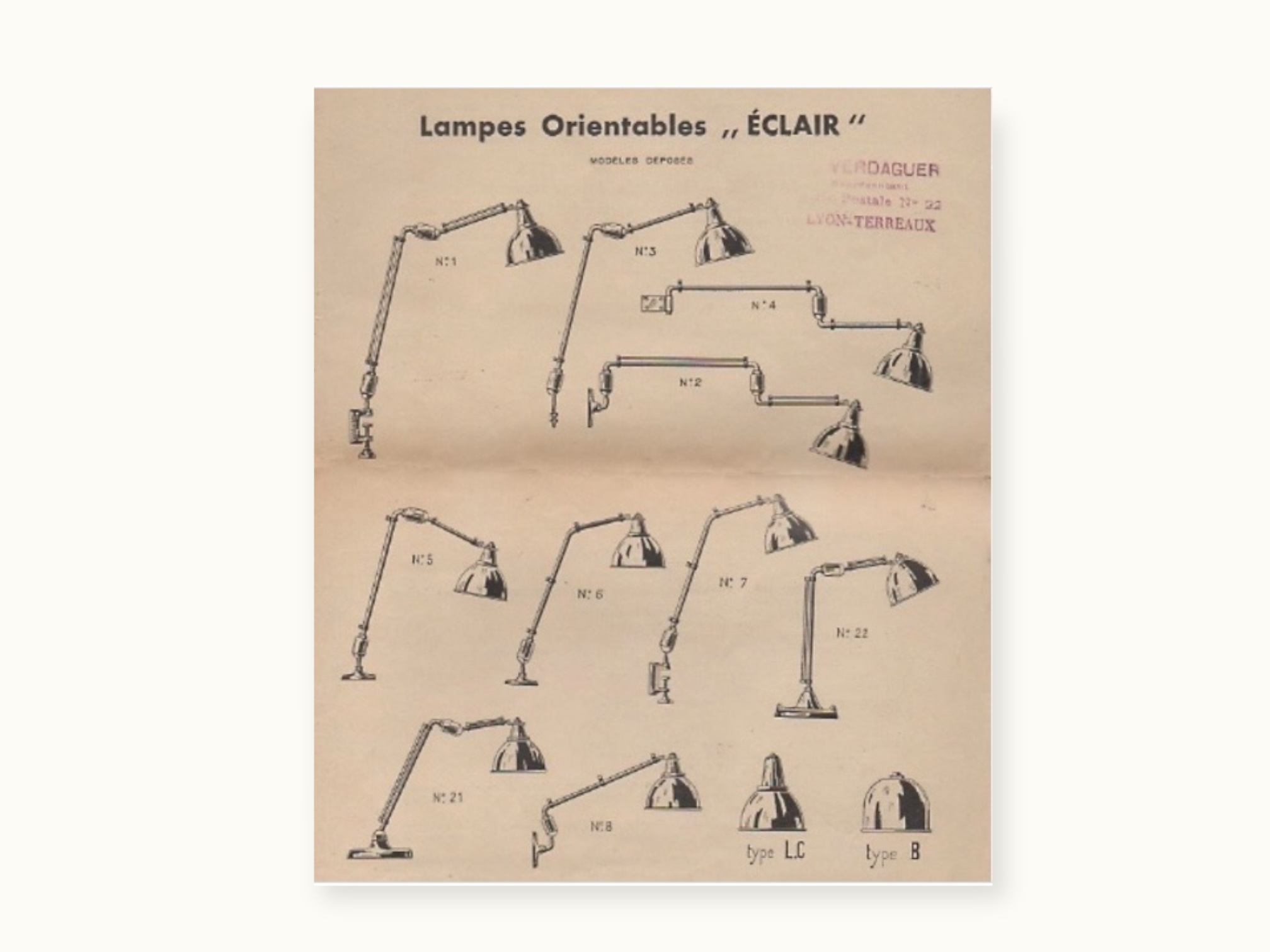 Eugene Emile houillon - Lampe Eclair - Gamme