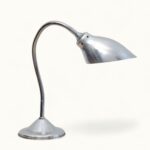 Lampe vintage articulée de bureau alphonse pinoit Ki‑E‑Klair - Version flexible (abat‑jour tronconique en aluminium) — Circa 1950