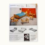 Table basse SNA Roset - Gamme cannage nylon - attribué à Michel Ducaroy - 1958