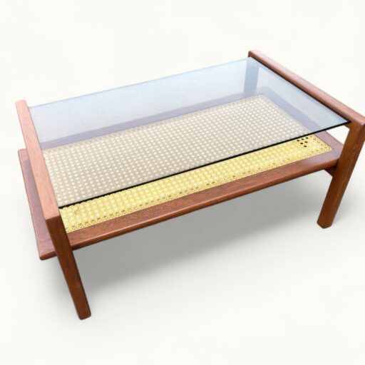 Table basse SNA Roset - Gamme cannage nylon - attribué à Michel Ducaroy - 1958