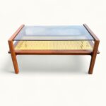 Table basse SNA Roset - Gamme cannage nylon - attribué à Michel Ducaroy - 1958