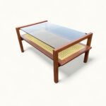 Table basse SNA Roset - Gamme cannage nylon - attribué à Michel Ducaroy - 1958