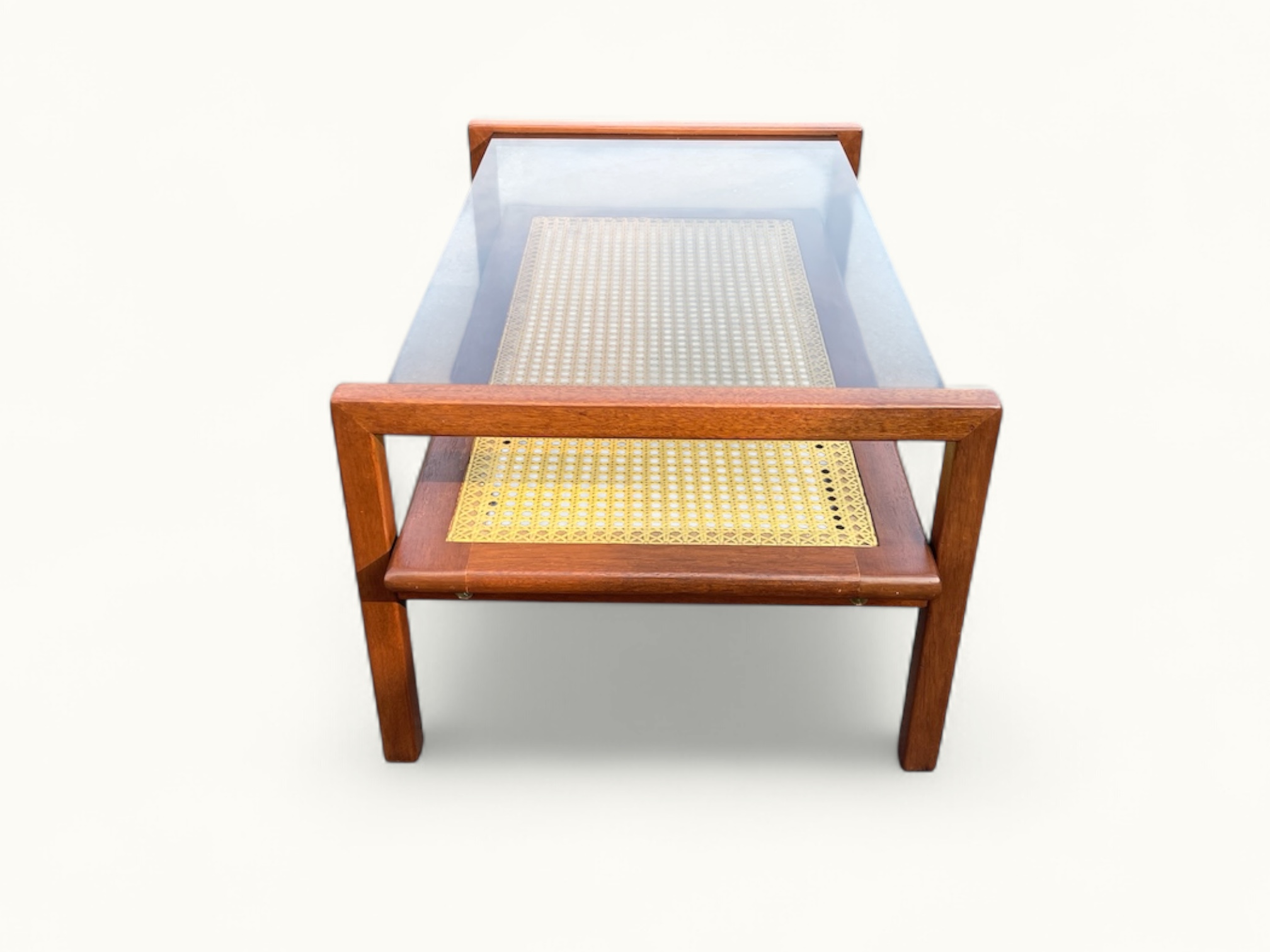 Table basse SNA Roset - Gamme cannage nylon - attribué à Michel Ducaroy - 1958