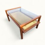 Table basse SNA Roset - Gamme cannage nylon - attribué à Michel Ducaroy - 1958