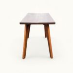 Table-basse-teck-Style-Scandinave-Brutaliste-circa-1950-4 table basse en teck massif, d’inspiration scandinave et brutaliste circa 1950